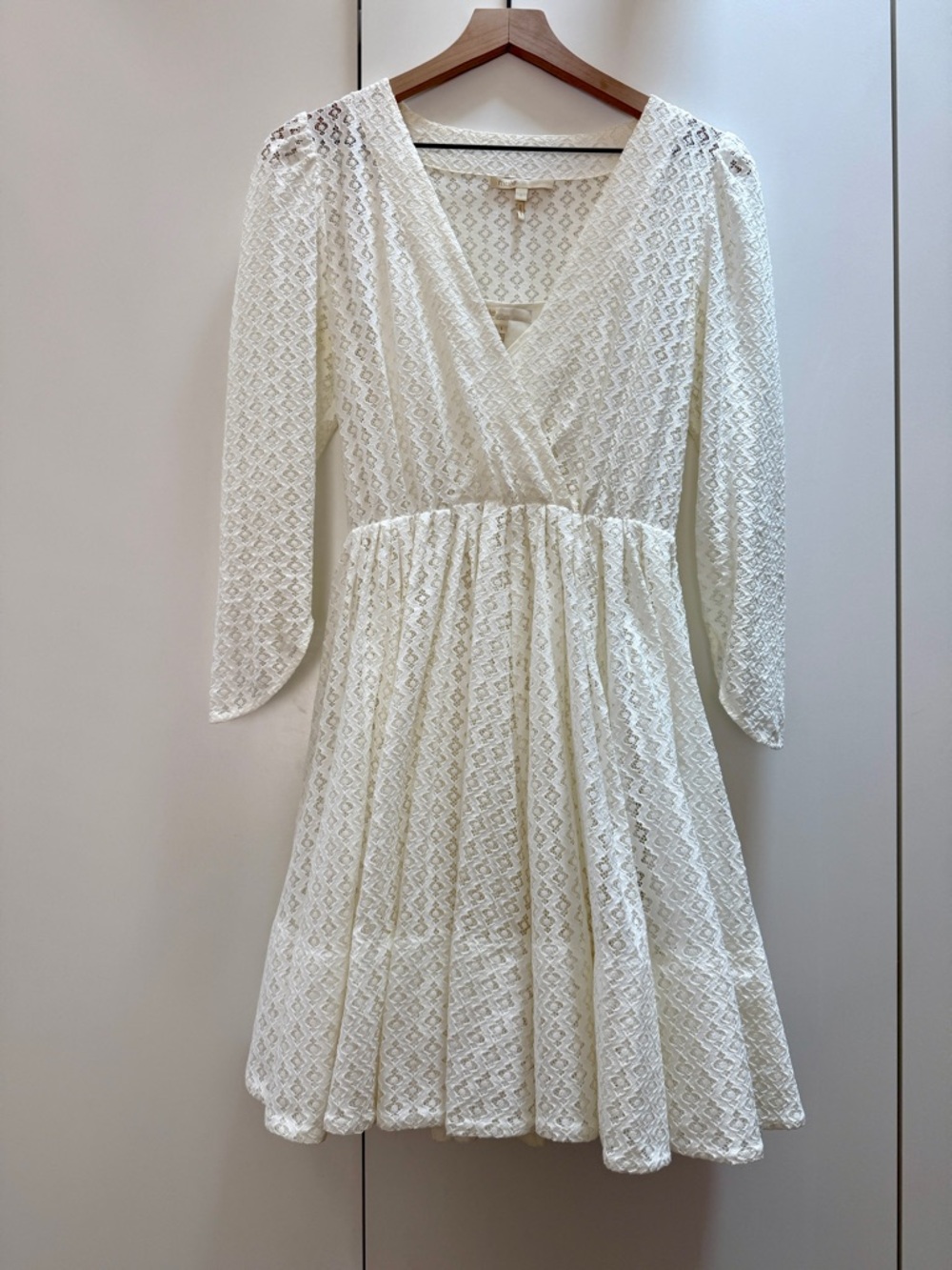 Maje White Lace Princess Dress